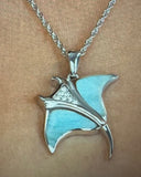 Marahlago Manta Ray with Sapphires Necklace