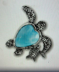 Marahlago Turtle and Baby Necklace