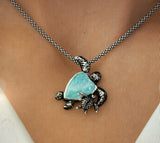 Marahlago Turtle and Baby Necklace