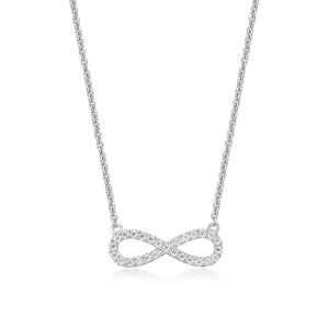 Cubic Zirconia Infinity Slider Necklace CJN06