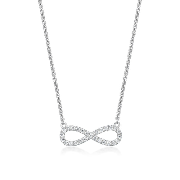 Cubic Zirconia Infinity Slider Necklace CJN06