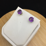 Amethyst Stud Earrings    SE 07