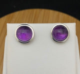 AE41   Amethyst Stud Earrings