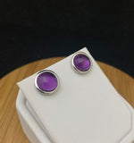 AE41   Amethyst Stud Earrings