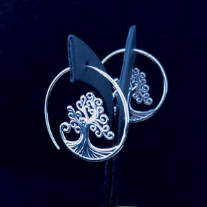 Silver Tree of Life Earrings E252