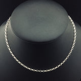 Silver Oval Belcher Chain
