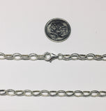 Silver Oval Belcher Chain