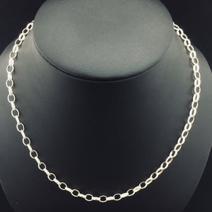 Silver Oval Belcher Chain