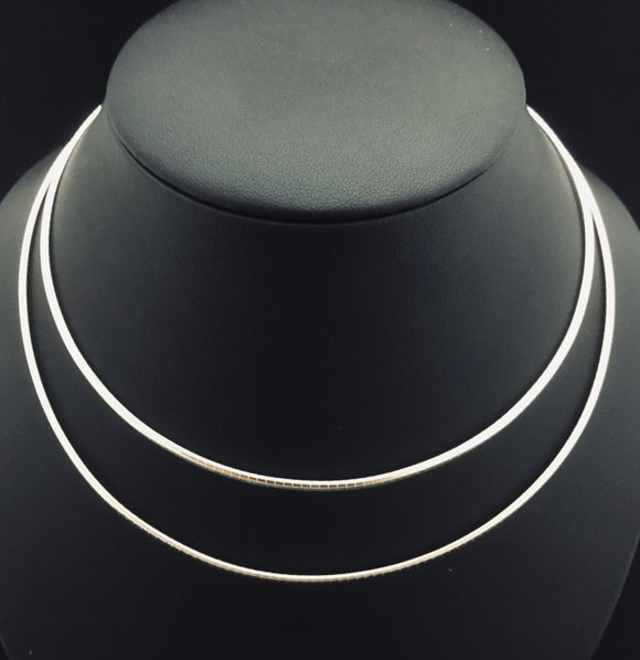 3mm Silver Flat Omega Choker