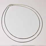 Silver Flat Omega Choker