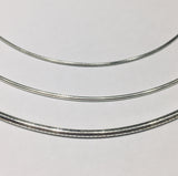 Silver Round Omega Snake Choker