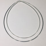 Silver Flat Omega Choker