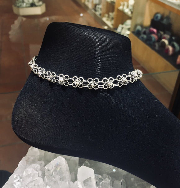 Chunky silver anklets hotsell