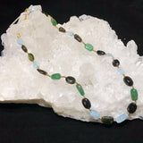 Tourmaline, Aquamarine and Emerald Necklace.
