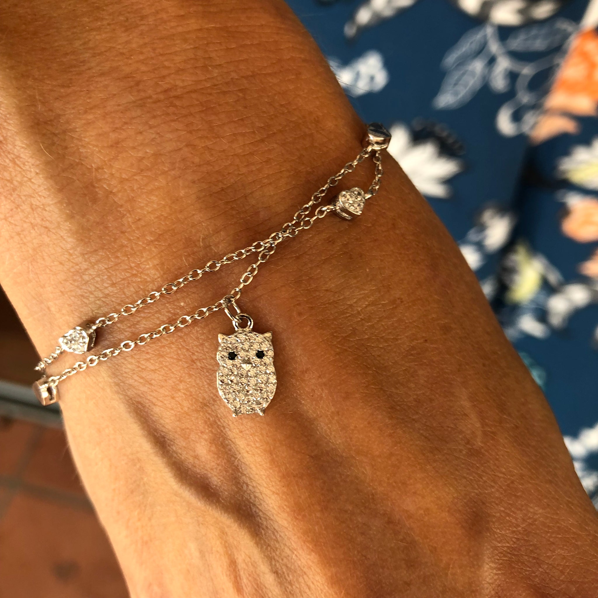 Palmdale Silver Owl Black Hermatite Beaded Bracelet – The Dark Knot