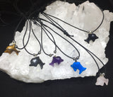 Gemstone Dolphin Necklaces