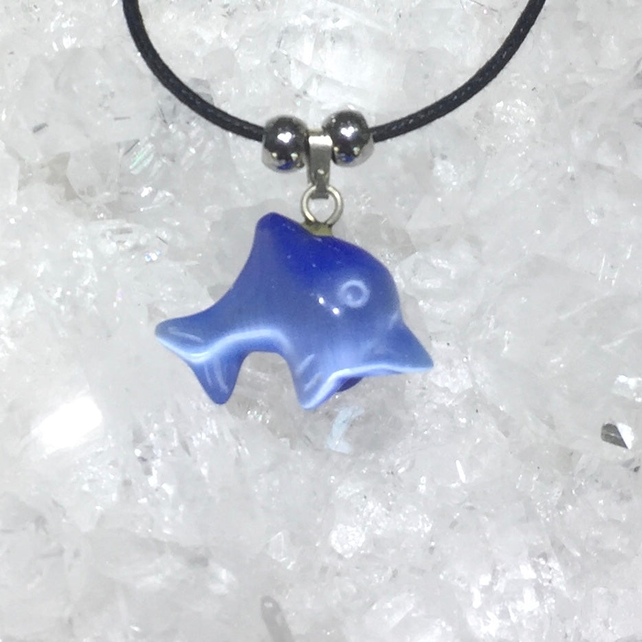 Blue dolphin necklace discount