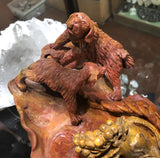 Red Jasper Dogs Carving