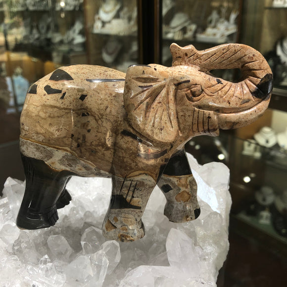 Jasper Elephant Carving