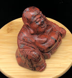 Red Jasper Buddha Carving