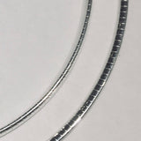 Silver Flat Omega Choker