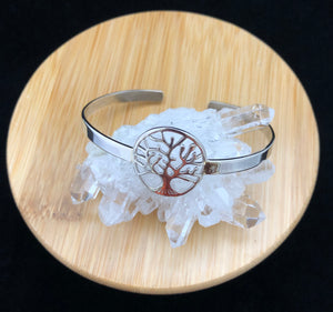 Silver "Tree of Life" Cuff Bangle