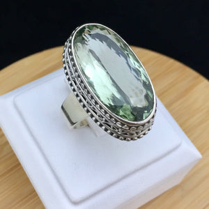 Green Amethyst Ring     OLR 28