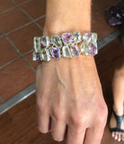 Amethyst and Green Amethyst Bracelet.