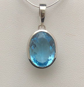 Blue Topaz Pendant   BTP 04