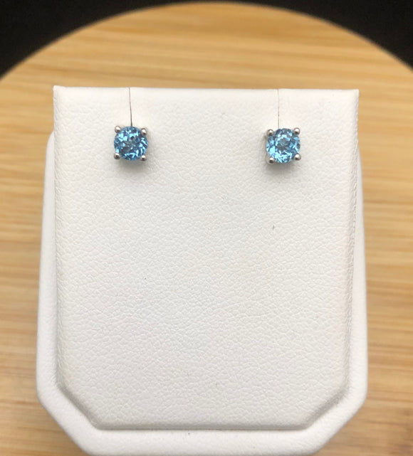 Blue Topaz Stud Earrings   BTE 17