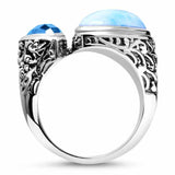 Marahlago "Azure Pear" Ring