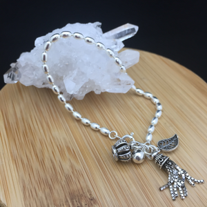 Silver Bracelet with Charms