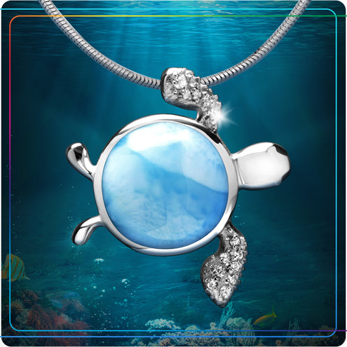 Marahlago Sea Turtle Sapphire Necklace