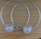 Freshwater Pearl Hoop Earrings