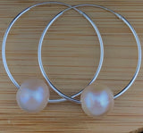 Freshwater Pearl Hoop Earrings