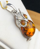 Amber Owl Pendant AMBP55