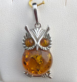 Amber Owl Pendant AMBP55