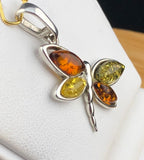 Amber Dragonfly Pendant