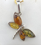 Amber Dragonfly Pendant