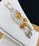 Amber Dreamcatcher Pendant