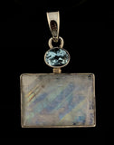 Moonstone and Blue Topaz Pendant                OLP 24