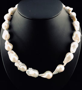 Edison "Explosion" Baroque Pearl Necklace   OLN 16