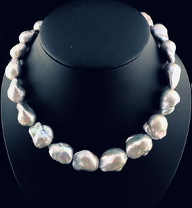 Edison "Explosion" Baroque Pearl Necklace   OLN 18