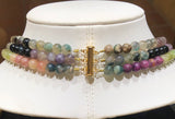 Tourmaline Bead Necklace             tourtriple